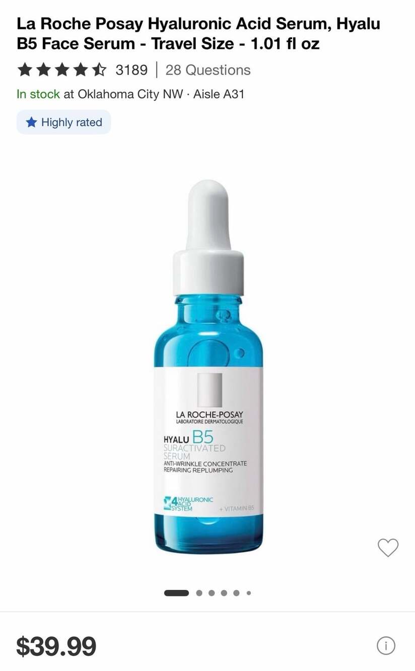 New-La Roche Posay Hyaluronic Acid Serum, Hyalu B5 Face Serum-1.01 fl oz​